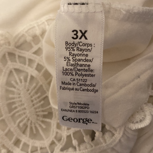 George short sleeve top with lace like front - Picture 4 of 4